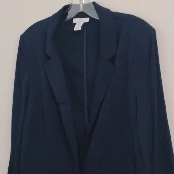 Halston Heritage Luxury Business Dark Acadamia Preppy Classic Dark Blue Blazer - Picture 11 of 16